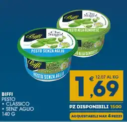 SeBón Supermercati Biffi Pesto classico senza aglio offerta