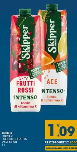 SeBón Supermercati Skipper succhi di frutta vari gusti offerta