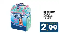 SeBón Supermercati Rocchetta Acqua Naturale offerta