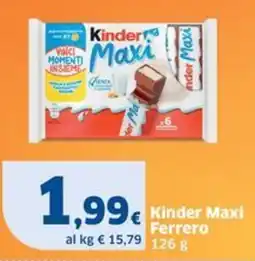 Sigma Kinder Maxi Ferrero offerta