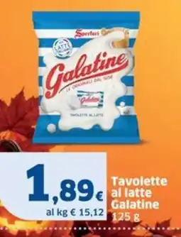 Sigma Tavolette al latte Galatine offerta