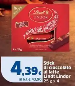 Sigma Stick di cioccolato al latte Lindt Lindor offerta