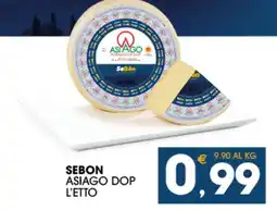 SeBón Supermercati Sebon asiago dop offerta