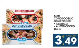 SeBón Supermercati Arbi condiscoglio sugo pronto al pomodoro offerta