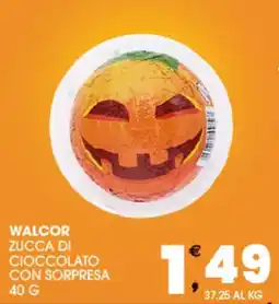 SeBón Supermercati Walcor zucca di cioccolato con sorpresa offerta