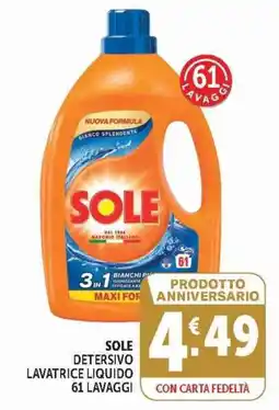Deco Supermercati Sole detersivo lavatrice liquido offerta
