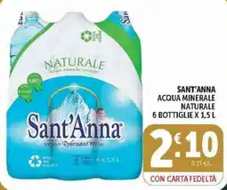 Deco Supermercati Sant'Anna acqua minerale naturale offerta