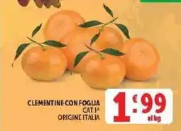Deco Supermercati Clementine con foglia offerta