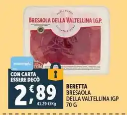 Deco Supermercati Beretta bresaola della valtellina igp offerta