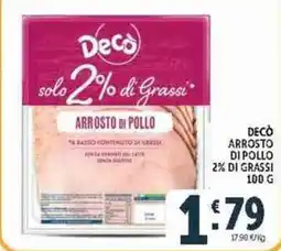 Deco Supermercati Decò arrosto di pollo offerta