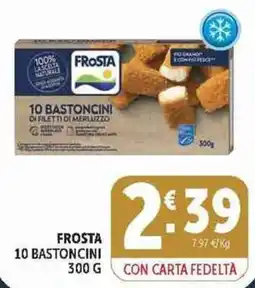 Deco Supermercati Frosta 10 bastoncini di filetti di merluzzo offerta