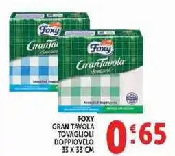 Deco Supermercati Foxy Gran Tavola tovaglioli offerta