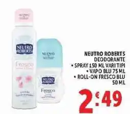 Deco Supermercati Neutro Roberts deodorante fresco offerta