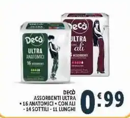 Deco Supermercati Decò assorbenti ultra offerta