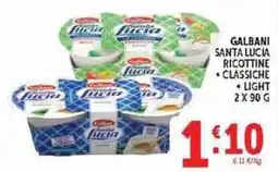 Deco Supermercati Galbani Santa Lucia Ricottine Classiche Light offerta