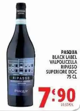 Deco Supermercati Pasqua black label valpolicella ripasso superiore doc offerta