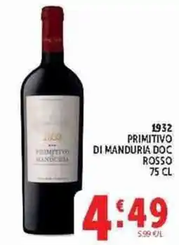 Deco Supermercati 1932 Primitivo di Manduria DOC Rosso offerta
