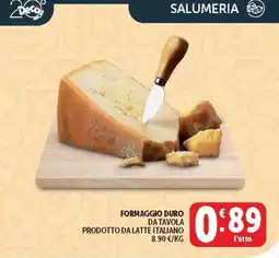 Deco Supermercati Formaggio duro da tavola prodotto da latte italiano offerta