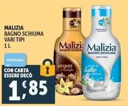 Deco Supermercati Malizia bagno schiuma offerta