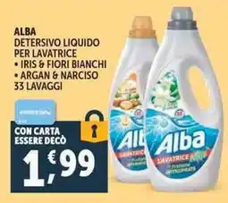 Deco Supermercati Alba detersivo liquido per lavatrice offerta