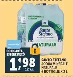 Deco Supermercati Santo Stefano acqua minerale naturale offerta