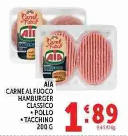 Deco Supermercati AIA Carne al Fuoco Hamburger Classico offerta