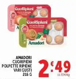 Deco Supermercati Amadori polpette ripiene offerta
