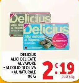 Deco Supermercati Delicius Alici Delicate al Vapore offerta