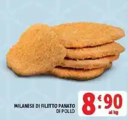 Deco Supermercati Milanese di filetto panato di pollo offerta
