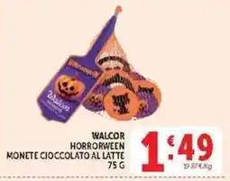 Deco Supermercati Walcor Horrorween Monete Cioccolato al Latte offerta
