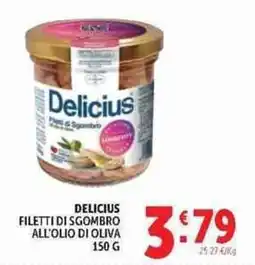 Deco Supermercati Delicius filetti di sgombro all'olio di oliva offerta