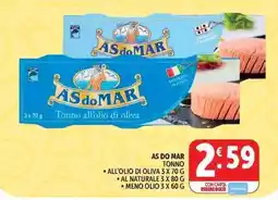 Deco Supermercati As do Mar Tonno all'olio di oliva offerta