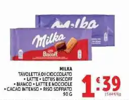Deco Supermercati Milka Tavoletta di cioccolato offerta