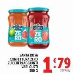 Deco Supermercati Santa Rosa confettura zero zuccheri aggiunti offerta