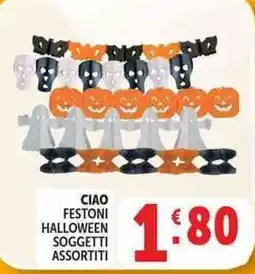 Deco Supermercati Ciao festoni halloween soggetti assortiti offerta