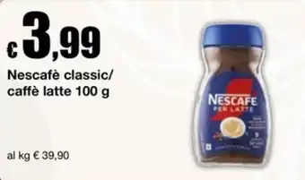 Nescafé classic/caffè latte