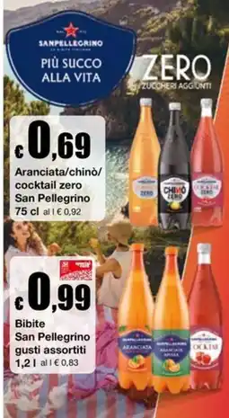 Sì con te Supermercati Aranciata/chinò/cocktail zero San Pellegrino offerta