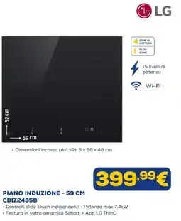 Euronics Piano induzione - 59 cm LG offerta