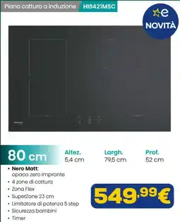 Euronics Piano cottura a induzione Hisense offerta