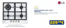 Euronics Piano cottura a gas LG offerta