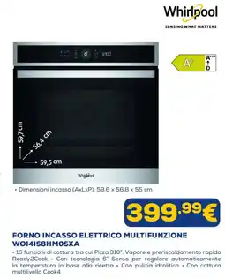 Euronics Forno incasso elettrico multifunzione Whirlpool offerta
