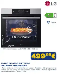 Euronics Forno incasso elettrico InstaView WS9D7651WS offerta