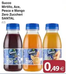 Docks Cash&Carry Succo Mirtillo, Ace, Pesca e Mango Zero Zuccheri SANTAL offerta