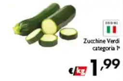 Spak Supermercati Zucchine Verdi categoria I offerta