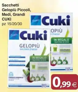 Docks Cash&Carry Sacchetti Gelopiù Cuki offerta