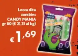 Spak Supermercati Lecca dita zombies CANDY MANIA offerta