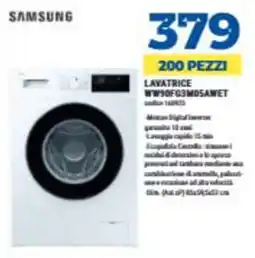 Elettrosintesi Samsung lavatrice offerta