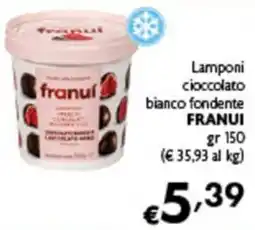 Spak Supermercati Lamponi cioccolato bianco fondente FRANUI offerta