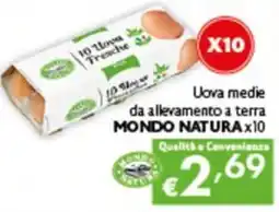 Spak Supermercati Uova medie MONDO NATURA offerta