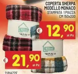 Centro Commerciale Discount Coperta Sherpa Modello Monaco offerta
